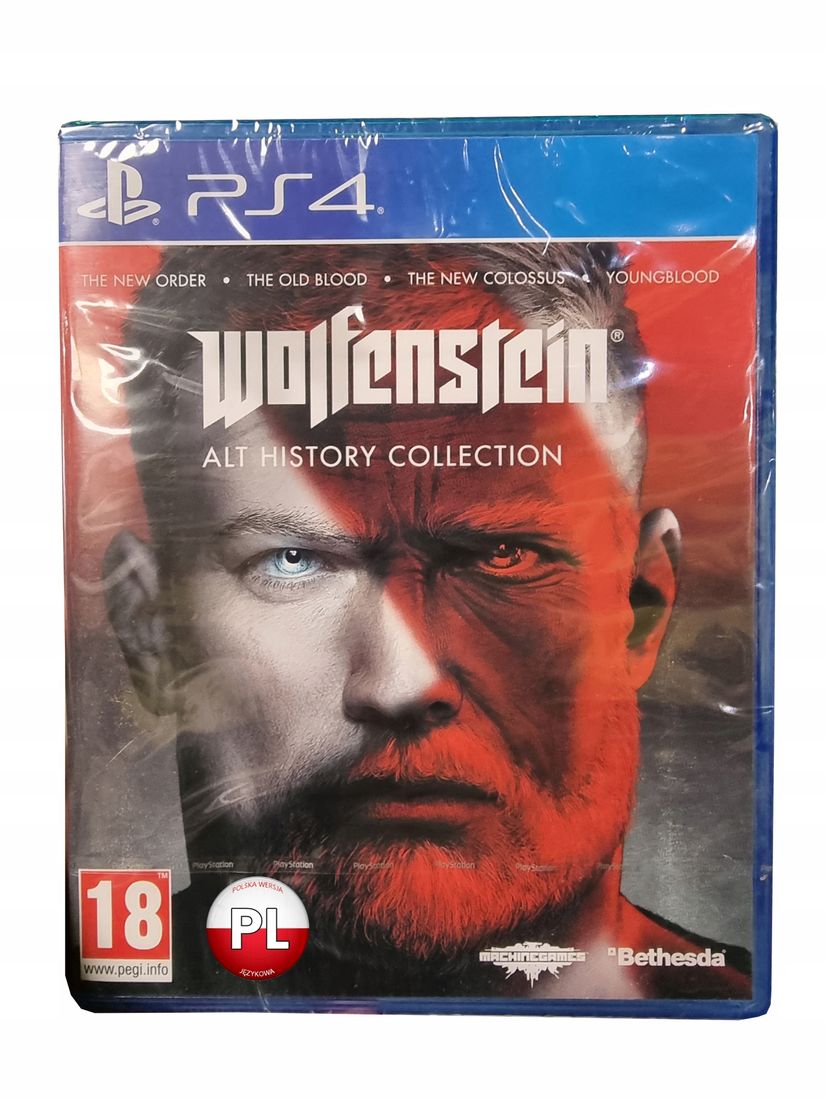 WOLFENSTEIN ALT HISTORY COLLECTION PS4 4 GRY PL POLSKA OKŁADKA NOWA W FOLII ERLI.pl