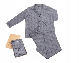 klasyczna-pizama-meska-re-910-c2-czarno-szara-100percent-bawelna-xl