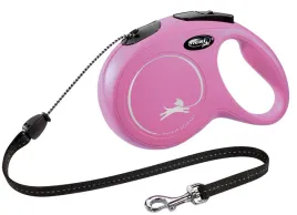 flexi-smycz-automatyczna-dla-psa-new-classic-linka-xs-3m-rozowa-do-8kg