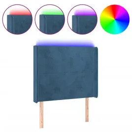 zaglowek-do-lozka-z-led-ciemnoniebieski-83x16x118-128cm-tkanina