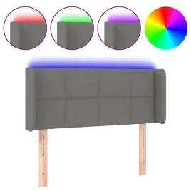 zaglowek-do-lozka-z-led-ciemnoszary-93x16x78-88-cm-tkanina