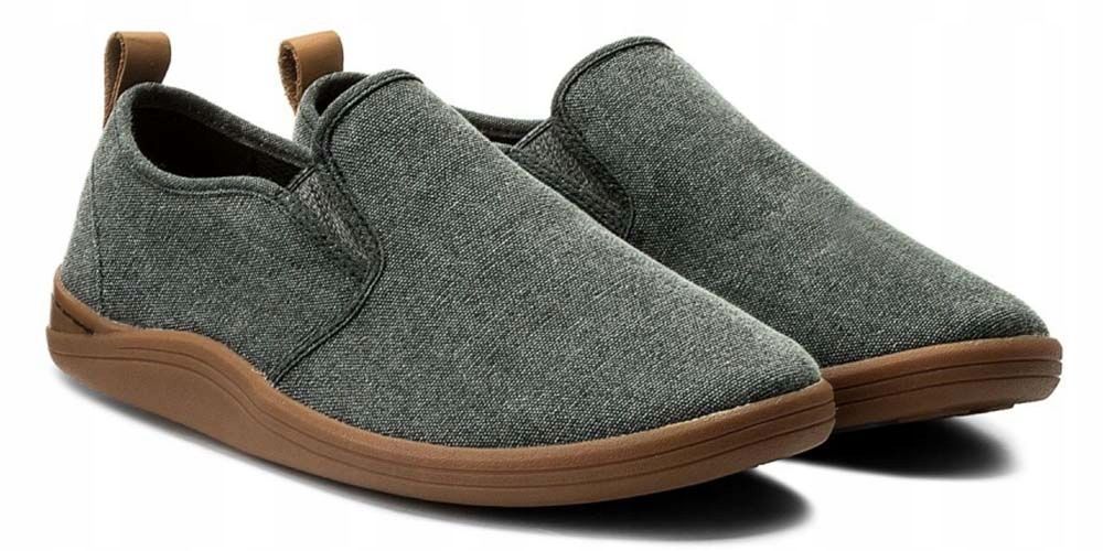 CLARKS Mokasyny męskie Mapped Slip czarne wsuwane lekkie 40 - ERLI.pl