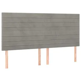 zaglowki-do-lozka-4-szt-jasnoszary-100x5x78-88cm-aksamitny