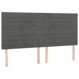 zaglowki-do-lozka-4-szt-ciemnoszary-100x5x78-88cm-aksamitny
