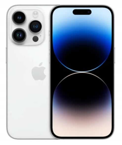 APPLE IPHONE 14 PRO 128GB SREBRNY | BATERIA 100% | GRATIS