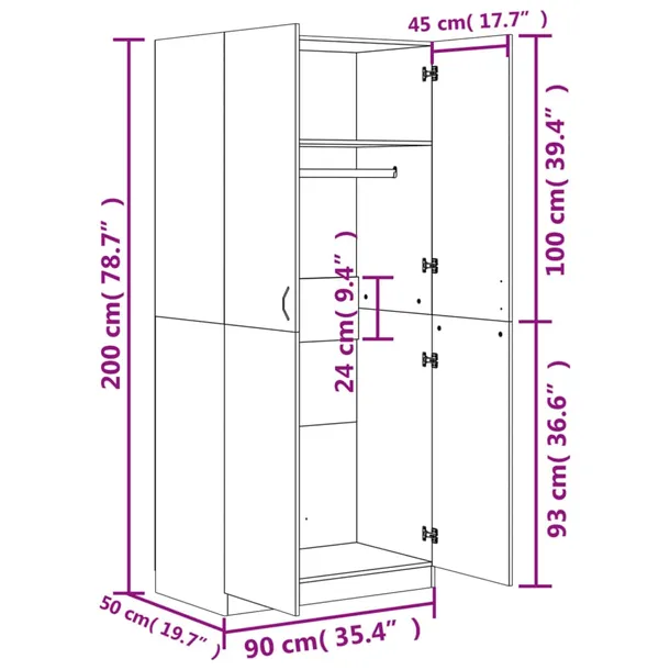 szafa-kolor-dab-sonoma-90x52x200-cm-stan-nowy