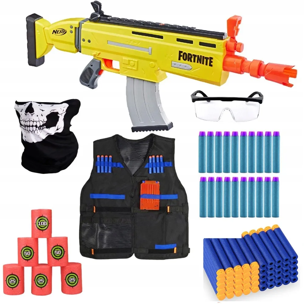 NERF ZESTAW FORTNITE WYRZUTNIA AR-L +MEGA DODATKI