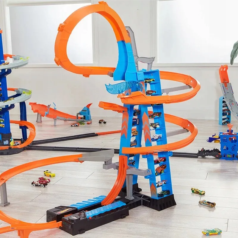 HOT WHEELS TOR SAMOCHODOWY ZESTAW Z NAPĘDEM WIEŻA PODNIEBNE