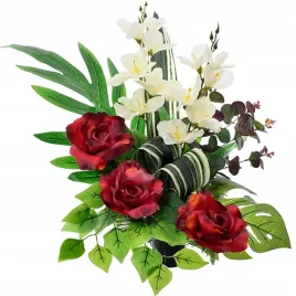 kompozycja-bukiet-kwiat-cmentarz-roza-mieczyk-grob