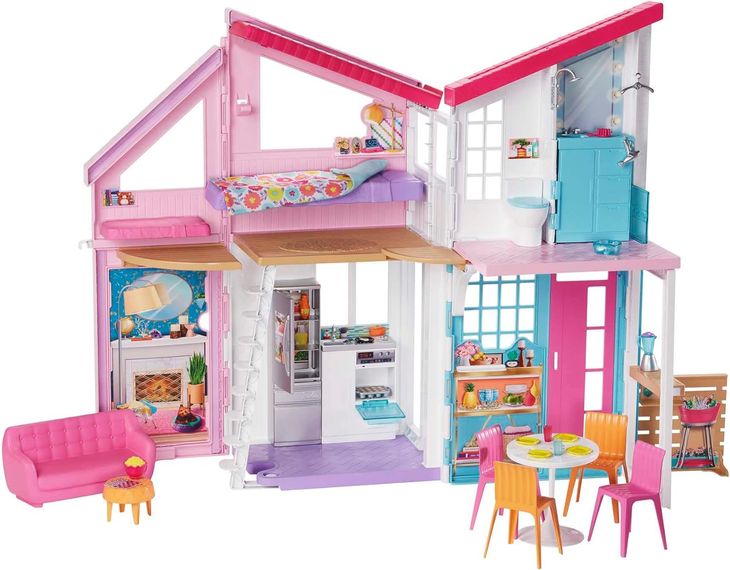 ﻿Barbie Domek w Malibu Duży Piętrowy Domek dla Lalek + Akcesoria FXG57