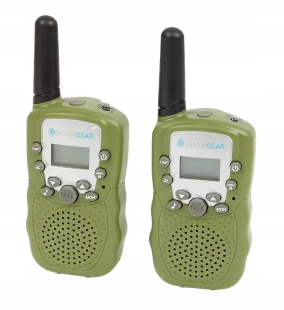 Zestaw krótkofalówek Zielone zasięg 3 metry Silvergear