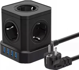 listwa-zasilajaca-9w1-czarna-5-gniazd-4-usb-kostka