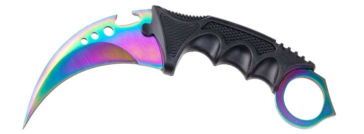 NÓŻ KARAMBIT CS:GO KOSA RAINBOW PREZENT N-066H – 166756816 - ERLI.pl