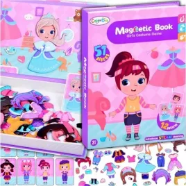 ksiazka-magnetyczna-ukladanka-klocki-lalka-ubrania-51-elementow-kartonowe