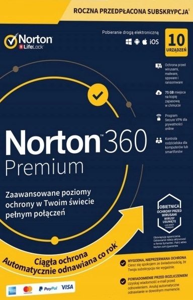 Фото - Програмне забезпечення Norton 360 PREMIUM 10 PC 1 ROK +75GB + Secure VPN 