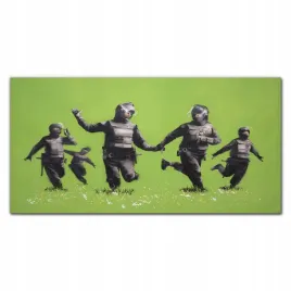 obraz-scienny-na-plotnie-banksy-zielony-120x60-cm