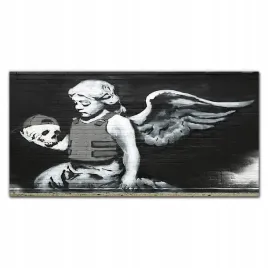 foto-obraz-na-plotnie-aniol-zbroja-banksy-140x70