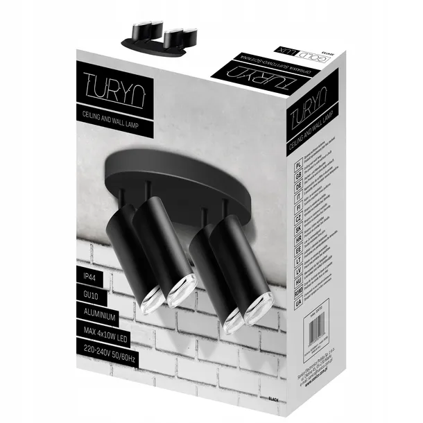 plafon-turyn-4xgu10-ip44-czarny-bryzgoszczelny-stan-opakowania-oryginalne