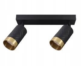 lampa-scienna-sufitowa-listwa-czarna-zlota-ze-wzorem-reflektorki-2x-gu10