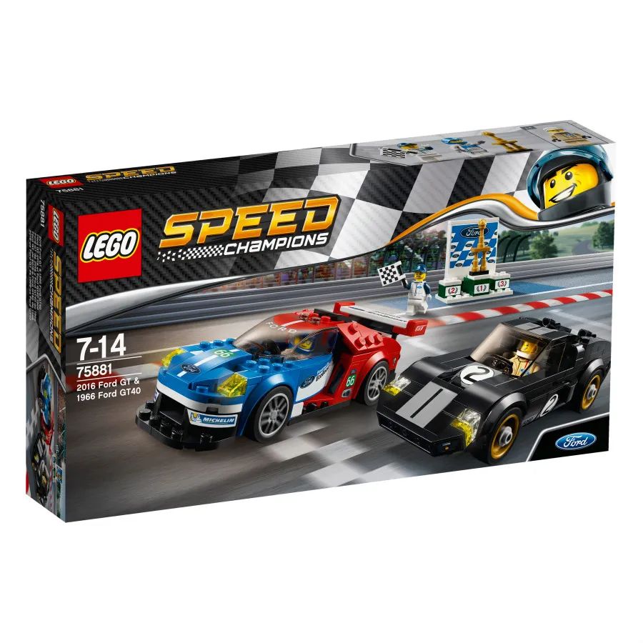 LEGO 75881 SPEED CHAMPIONS FORD GT z roku 2016 i FORD GT40 z