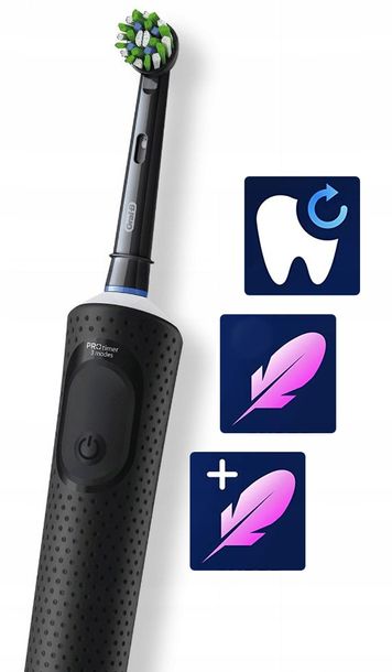 SZCZOTECZKA ELEKTRYCZNA DO ZĘBÓW ORAL-B VITALITY PRO D103 CZARNA ZESTAW ...