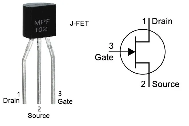20 Pezzi MPF102 TO-92 - Transistor A Effetto Campo (MOS) Canale N, In Linea