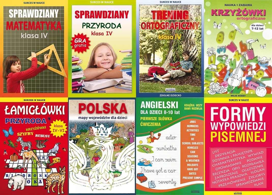 Zestaw 4-klasisty Sprawdziany, zadania, łamigłówki - ERLI.pl