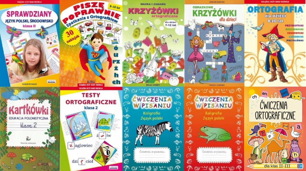 Język polski - ZESTAW SPRAWDZIANÓW DO 2 kl 10 szt - ERLI.pl