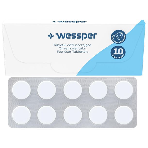 Фото - Профілактика побутової техніки Wessper ﻿Tabletki do czyszczenia ekspresu i odtłuszczania - 10 x 2g  