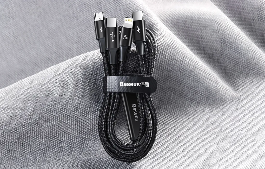 kabel-usb-3w1-baseus-rapid-series-micro-usb-lightning-usb-c-20w-1-5m