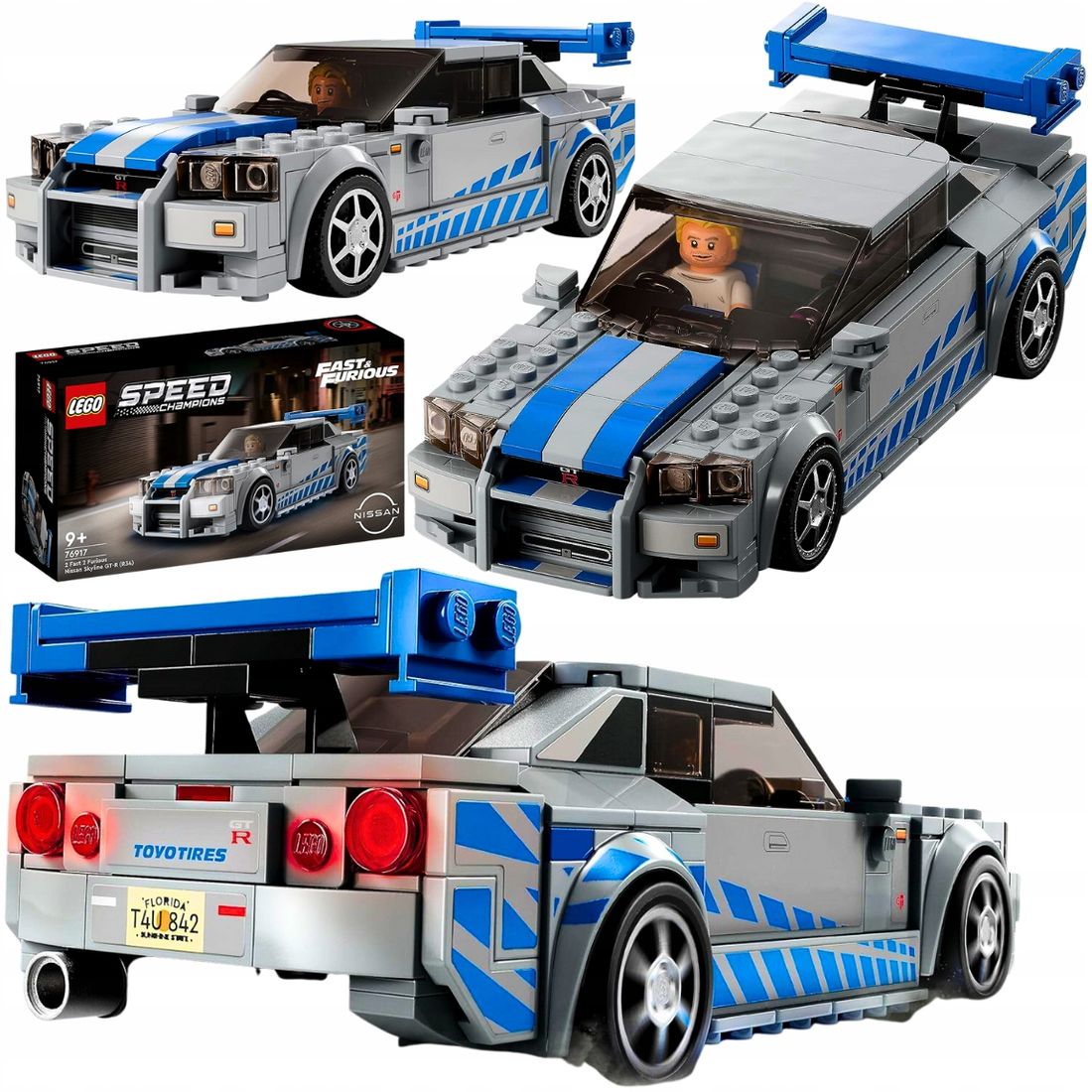 DUŻE KLOCKI KONSTRUKCYJNE LEGO Nissan Skyline GTR SZYBCY I WŚCIEKLI ...