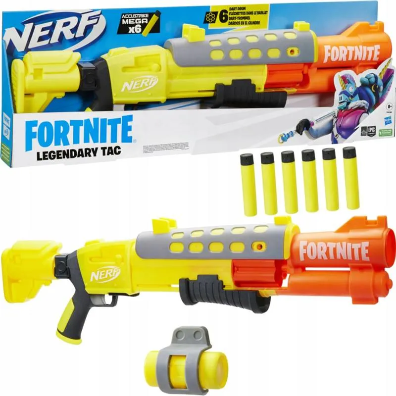 NERF FORTNITE SHOTGUN LEGENDARY TAC KARABIN PISTOLET + 18x
