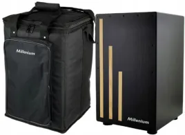 cajon-millenium-blackbox-czarny-matowy-efekt-werbla-pokrowiec-zestaw