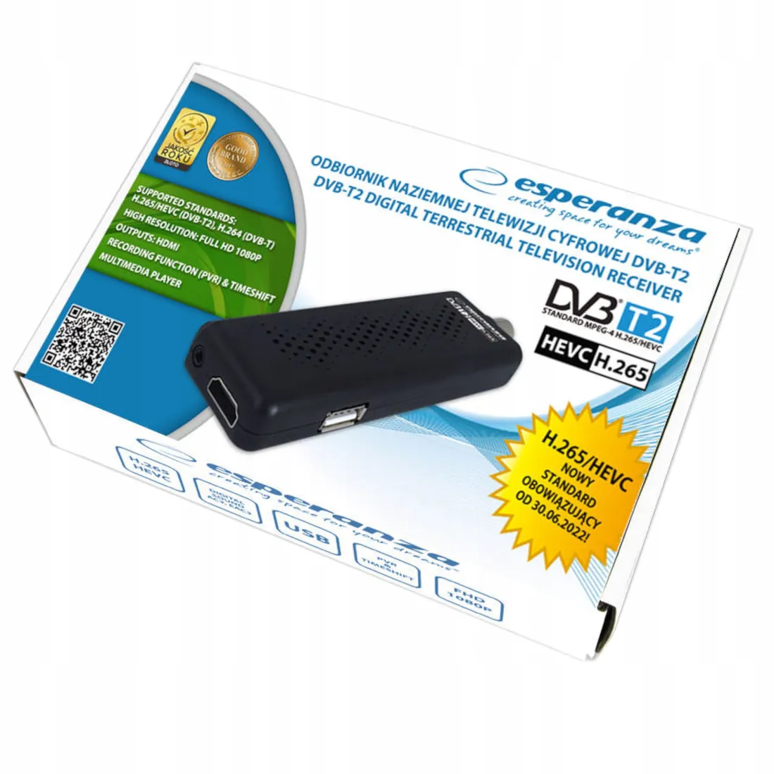tuner-dvb-t2-esperanza-ev109r-marka-esperanza