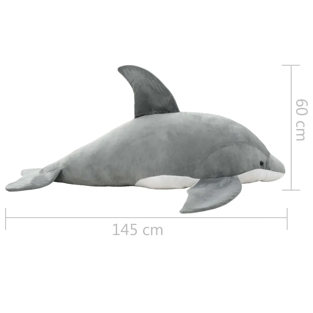 pluszowy-delfin-przytulanka-szary-stan-nowy