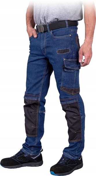 Zdjęcia - Artykuły BHP Flex ﻿JEANSY ELASTYCZNE spodnie jeansowe  ROBOCZE dżinsy męskie JEANS303-T 