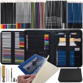 profesjonalny-zestaw-do-szkicowania-rysowania-kredki-olowki-szkicownik-74w1