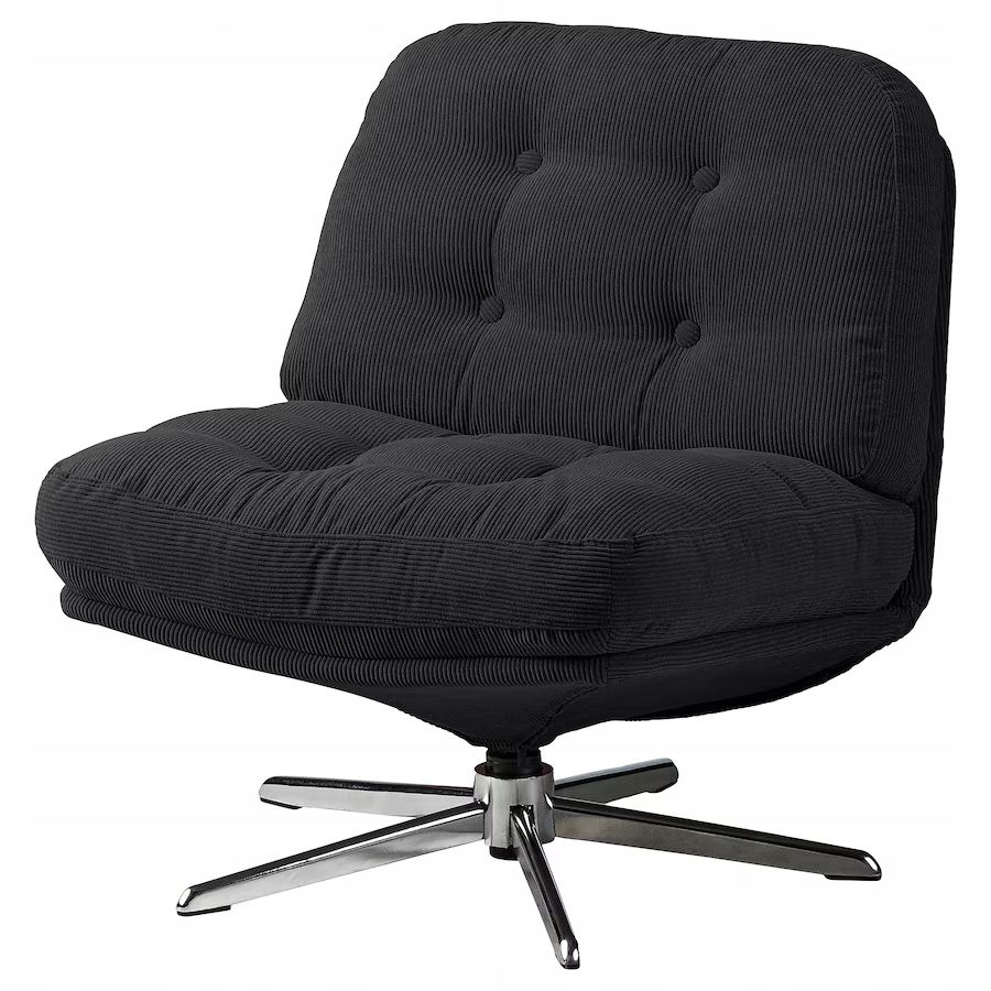 IKEA 【DYVLINGE】 IKEA DYVLINGE Fotel obrotowy, Kelinge czarny – 169044625