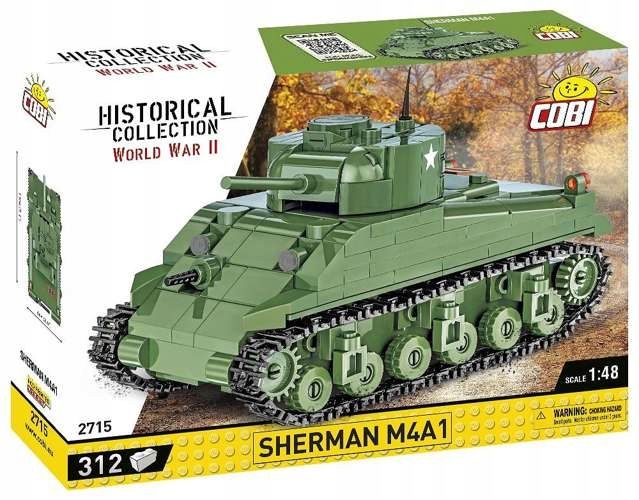 KLOCKI COBI CZOŁG USA ARMIA SHERMAN M4A1 WW2 2715 - ERLI.pl