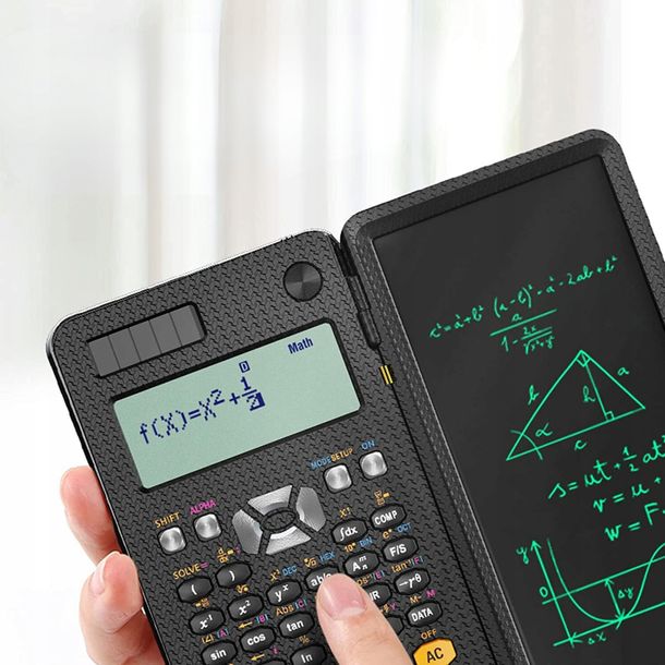 Naukowy kalkulator biurowy szkolny z notatnikiem notatnik notes 417 funkcji ERLI.pl