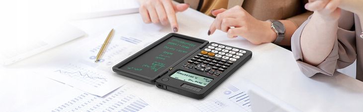 Naukowy kalkulator biurowy szkolny z notatnikiem notatnik notes 417 ...