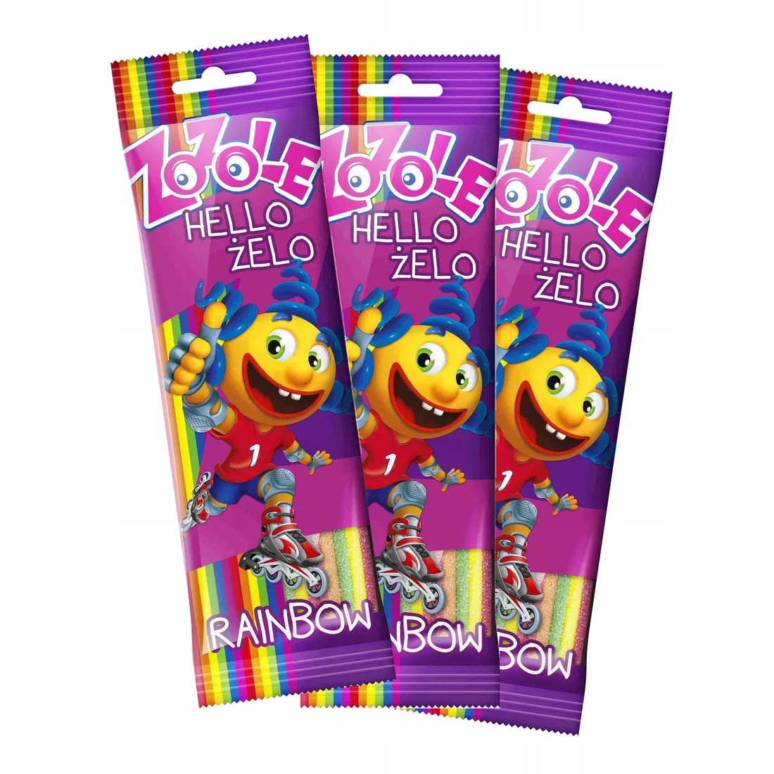 zelo Mieszko Zozole Rainbow Żelki Kwaśne 75g x 3szt – 169448859