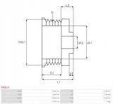 kolo-pasowe-alternatora-as-pl-ap0013-numer-katalogowy-oryginalu-vw-038903119d-vw-074903119d