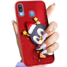 etui-do-samsung-galaxy-a40-wzory-swieta-christmas-mikolaj-pingwin-obudowa