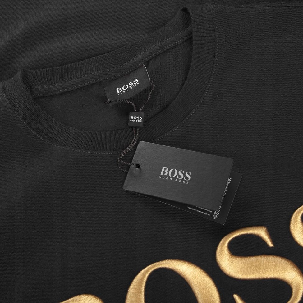 HUGO BOSS LONGSLEEVE TSHIRT HAFTOWANE ZŁOTE LOGO /L ERLI.pl