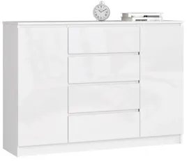 komoda-k140-2d-4sz-clp-bialy-polysk