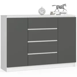 komoda-k140-2d-4sz-clp-bialy-szary
