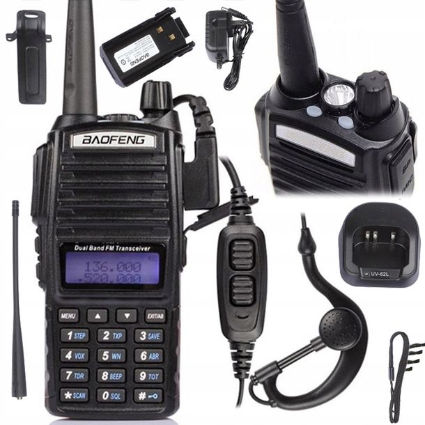 ﻿Baofeng UV-82 8W KRÓTKOFALÓWKA RADIOTELEFON WALKIE TALKIE SKANER VHF UHF