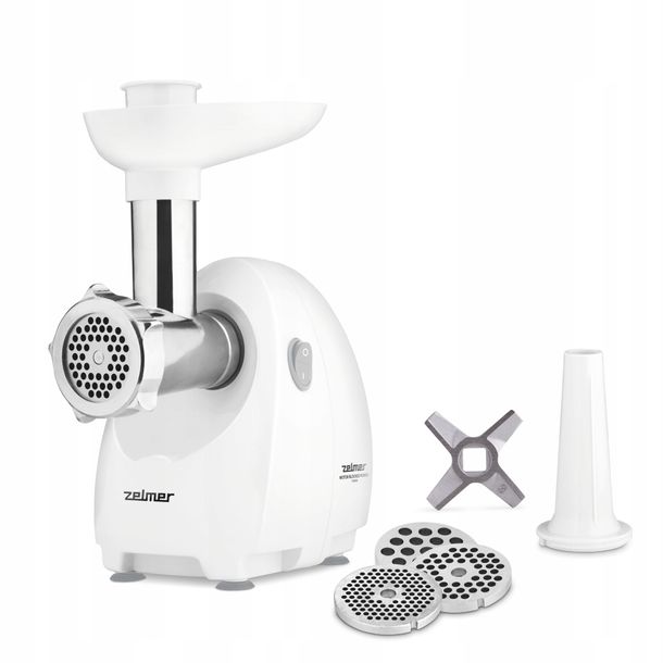 MOCNA MASZYNKA DO MIELENIA MIĘSA ZELMER ZMM4080B NR 8 1900W +AKCESORIA-Zdjęcie-0