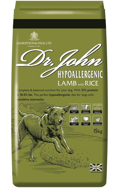 Zdjęcia - Karm dla psów John Dr  Hypoallergenic Lamb with Rice 15 kg 